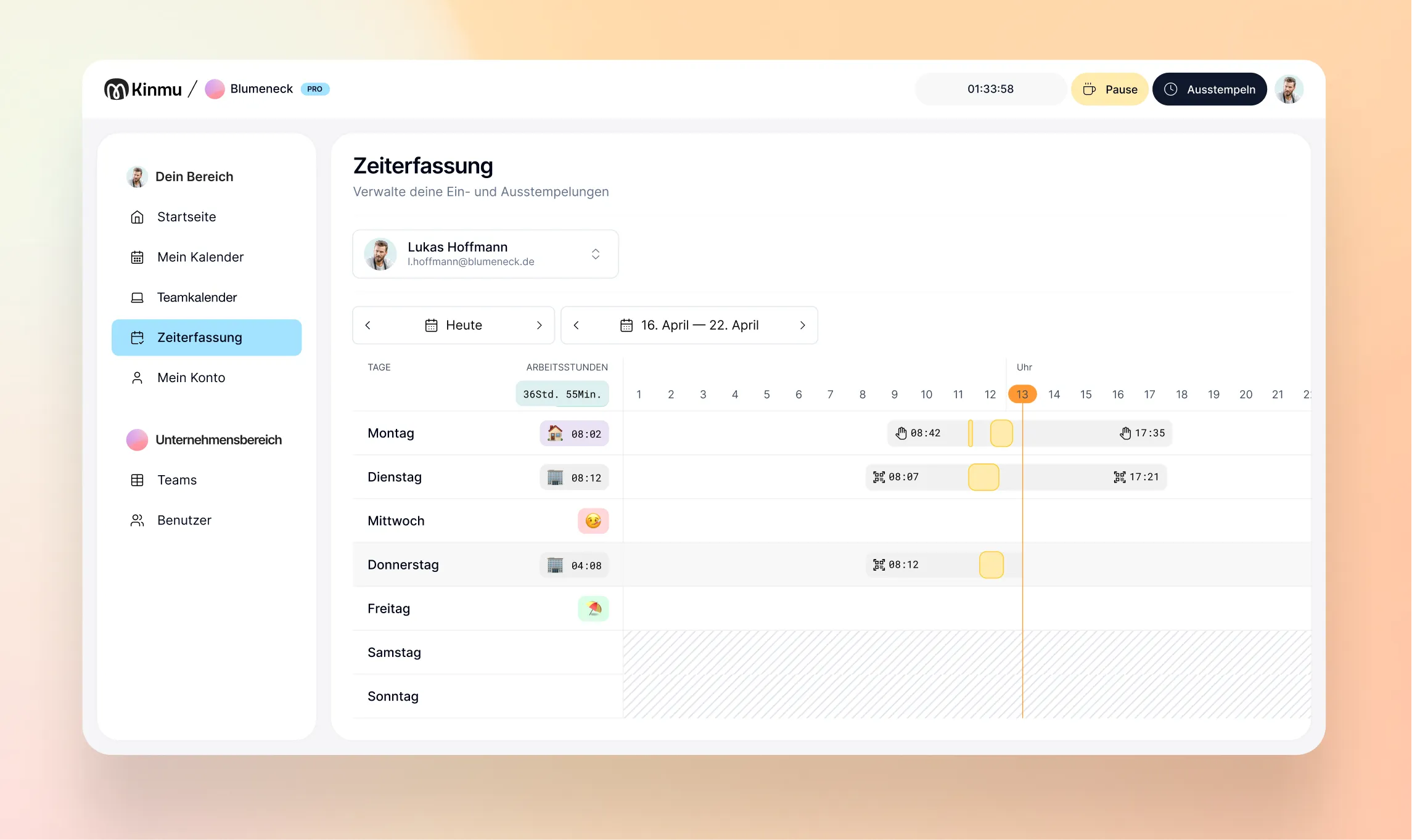 Digitale Zeiterfassung für KMU und Unternehmen: automatisch und zuverlässig
