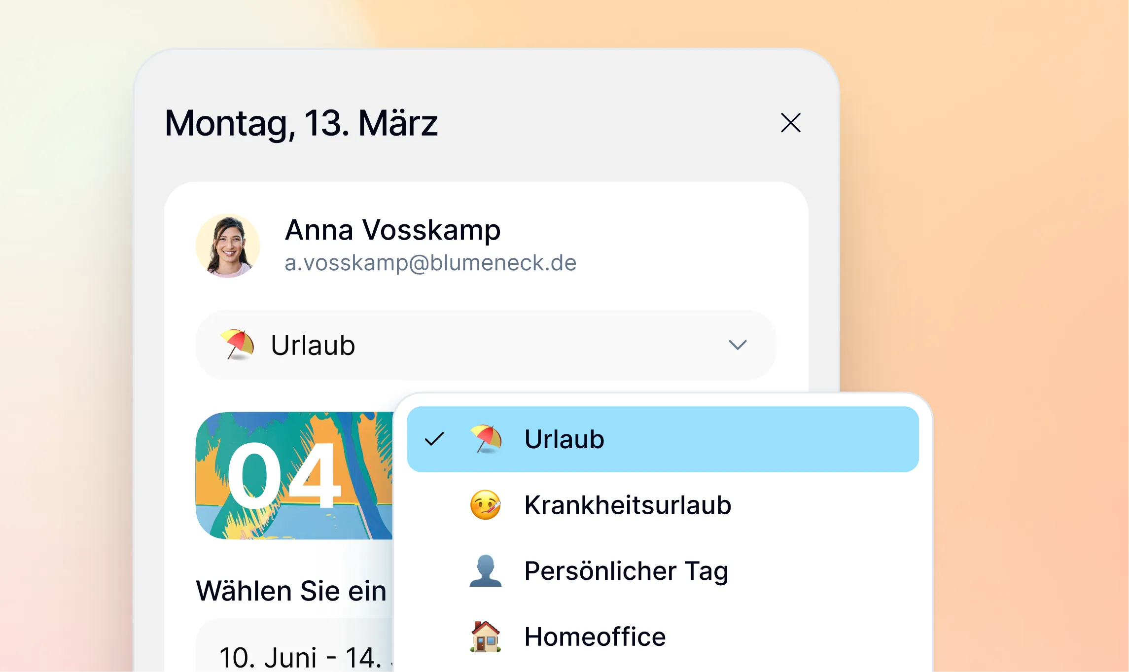Abwesenheitsverwaltung: Urlaub, Sonderurlaub und Krankmeldungen in einem Dashboard