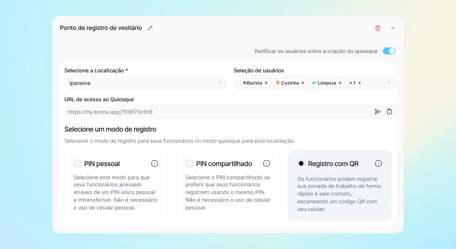Quiosque digital: um ponto de registro para toda a sua equipe