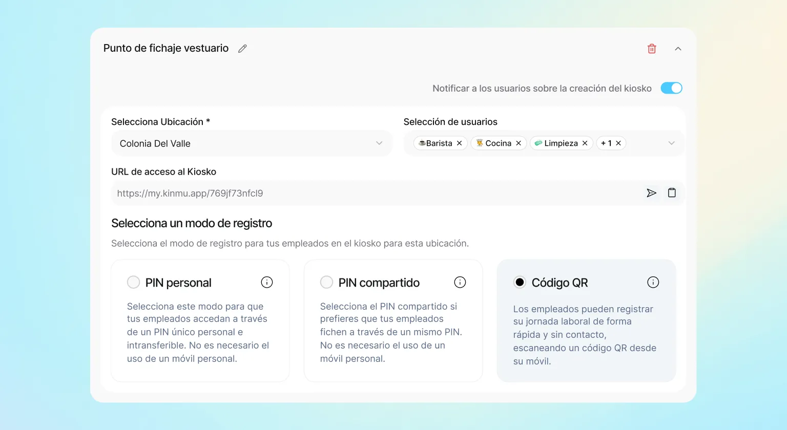 Kiosco digital: un punto de checado para todo tu equipo