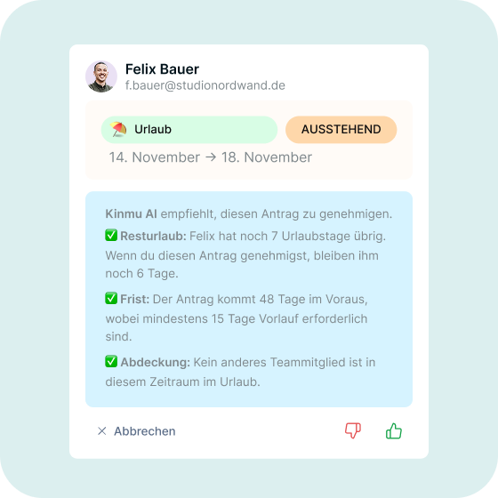 Die KI hilft dir, jeden Antrag zu bewerten