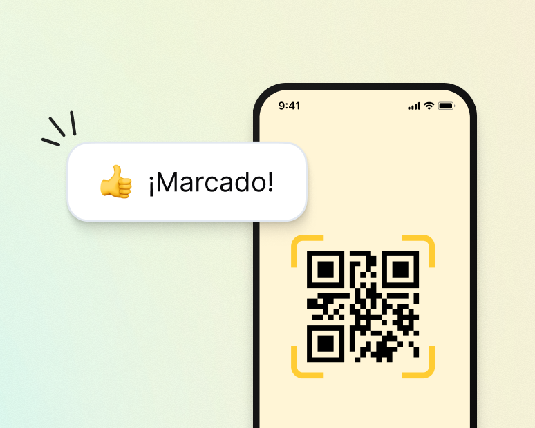 Movil con QR para registro horario