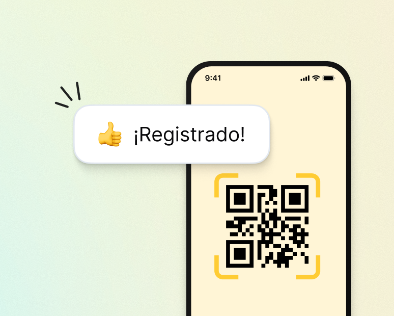Movil con QR para registro horario