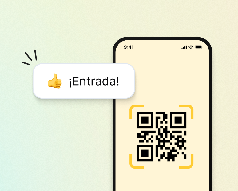 Movil con QR para registro horario