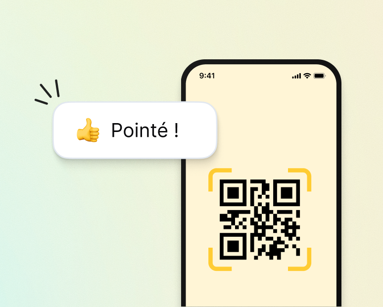 Movil con QR para registro horario