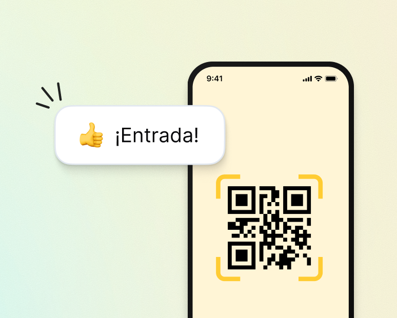 Movil con QR para registro horario