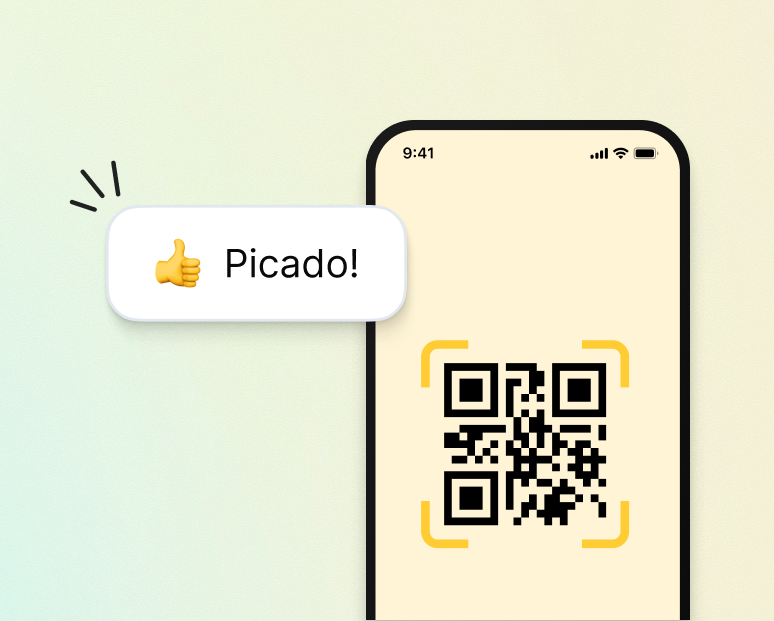 Movil con QR para registro horario