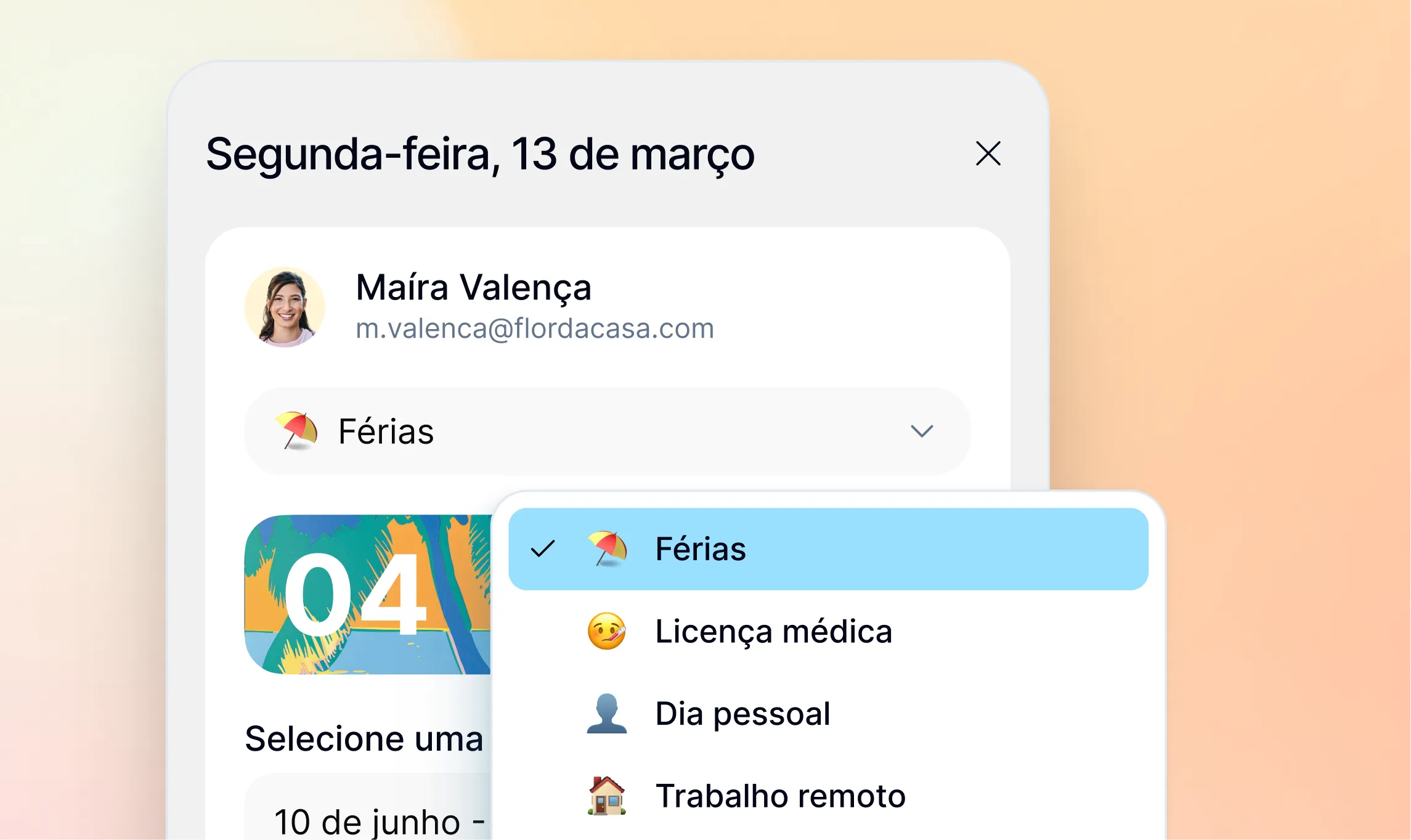Gestão de ausências: férias, licenças e afastamentos em um só painel