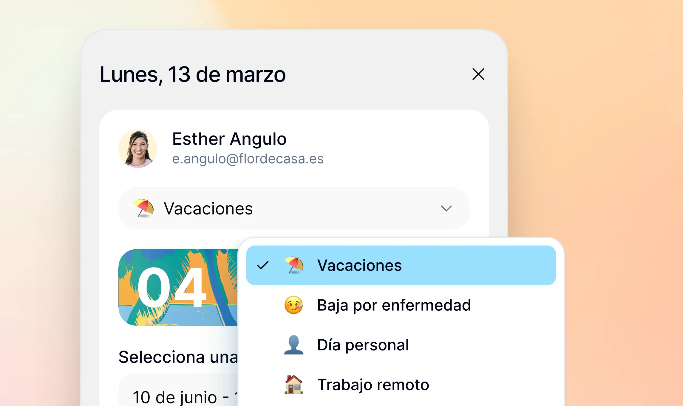 Gestión de ausencias: vacaciones, permisos y bajas en un solo panel