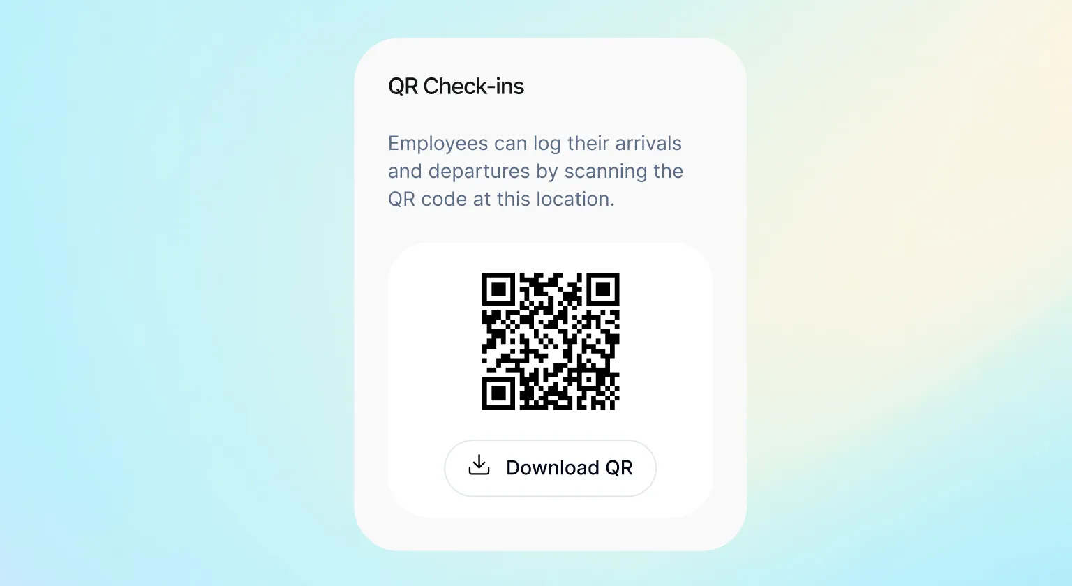 QR code in Kinmu