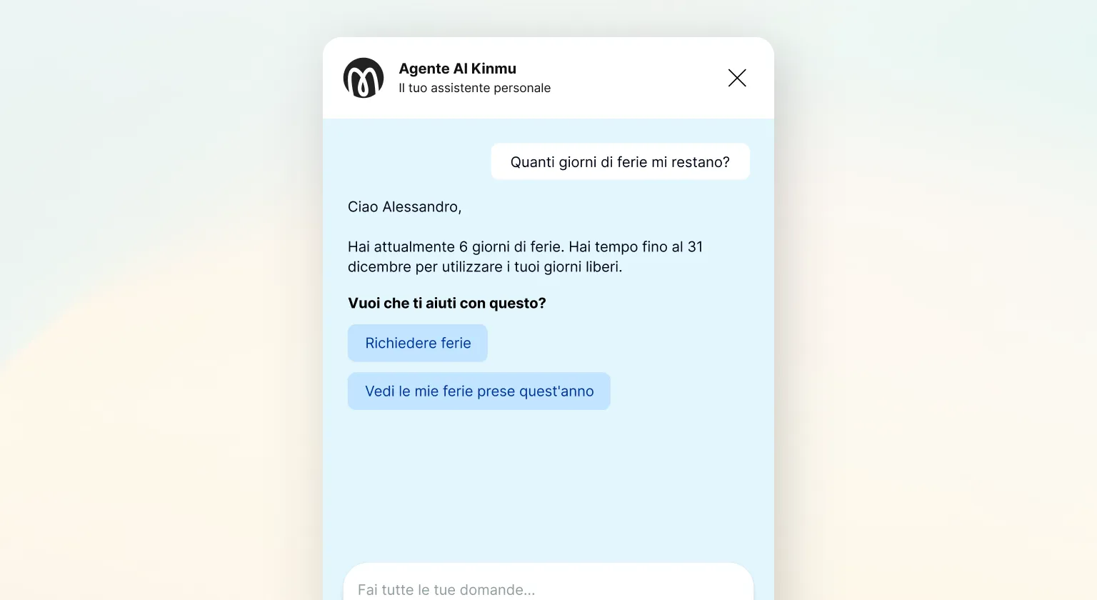 Assistente IA per la gestione delle timbrature: chiedi in linguaggio naturale