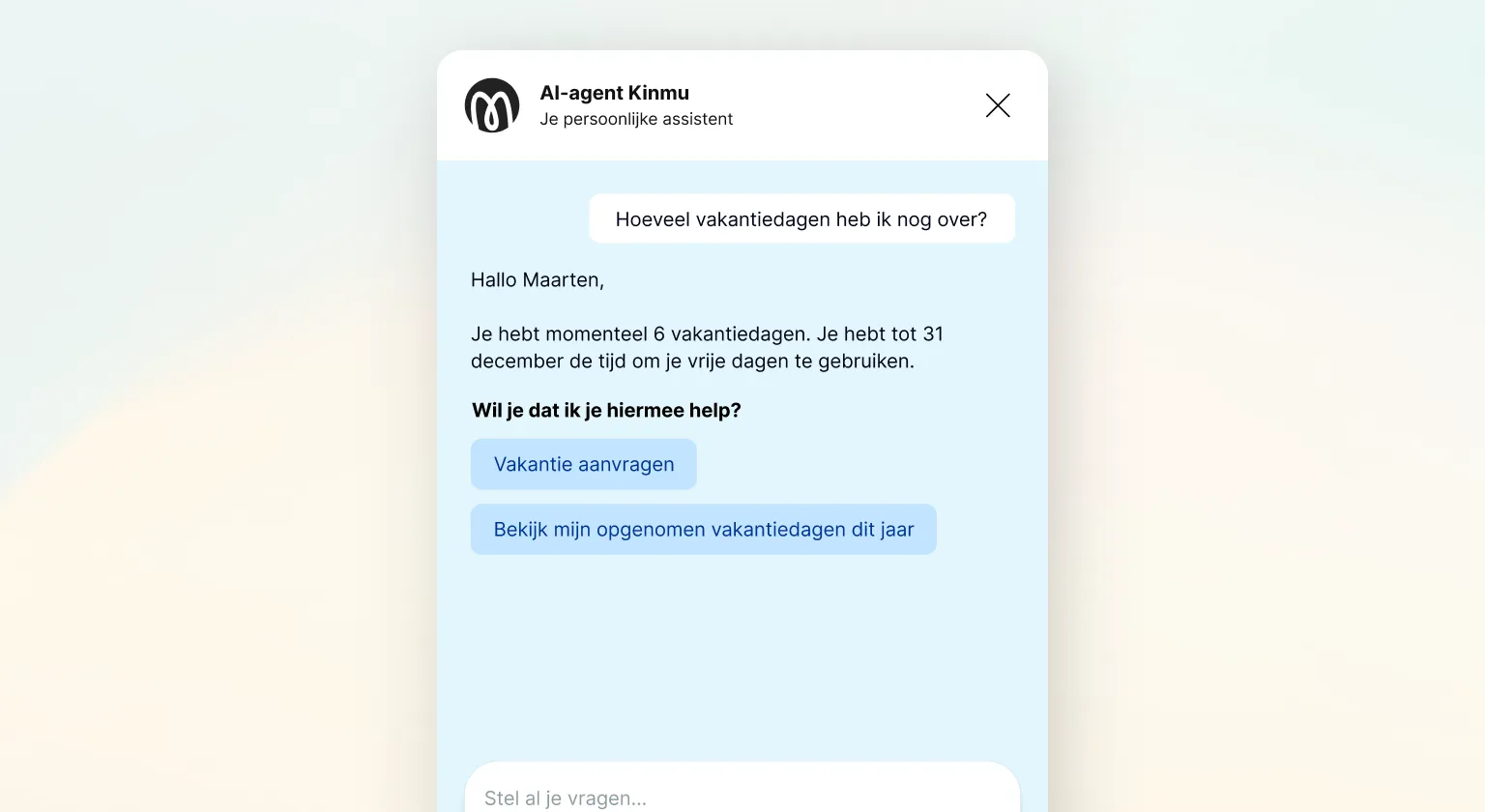 AI-assistent voor urenregistratie: stel vragen in gewone taal