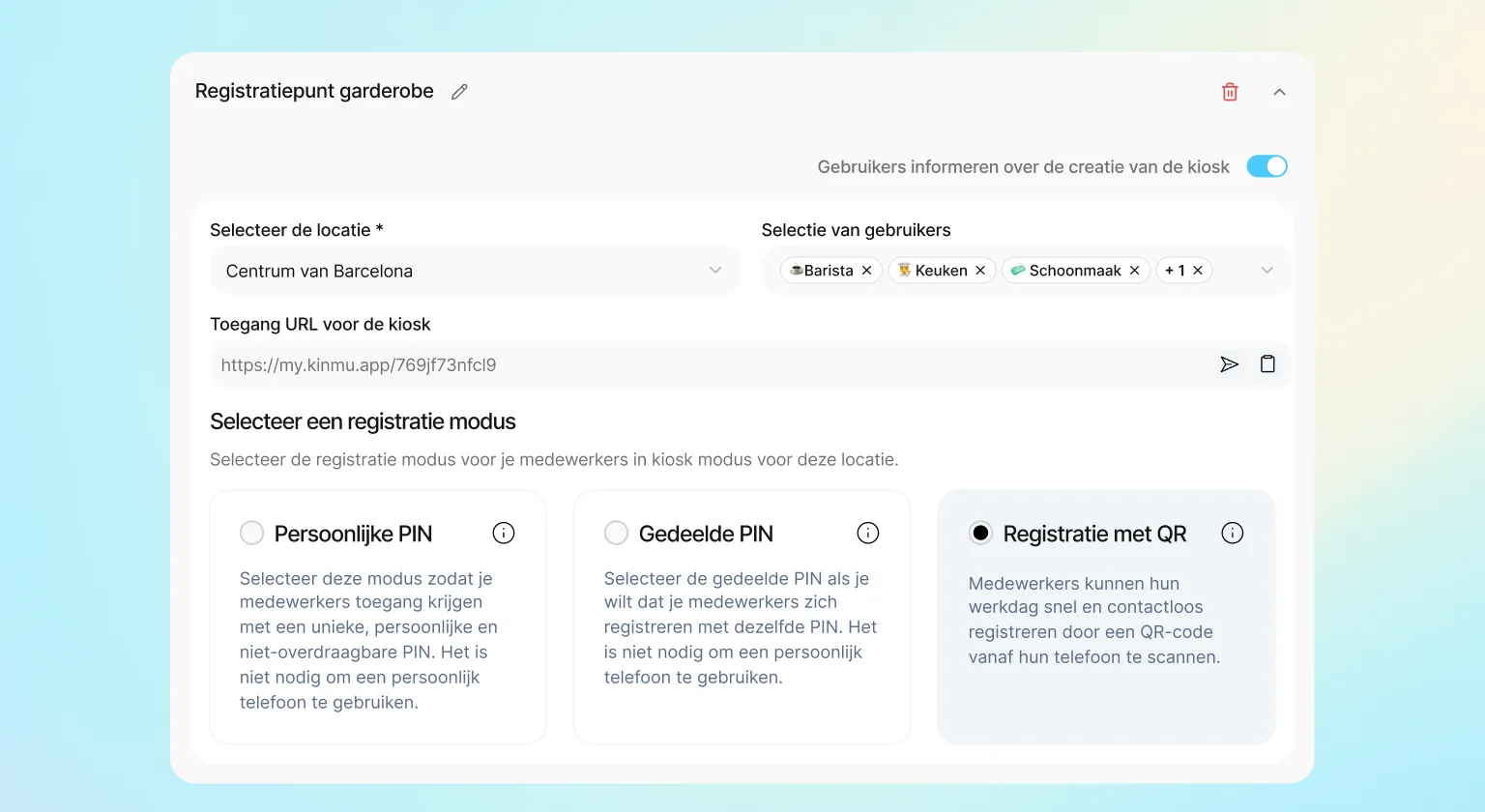 Digitale kiosk: één registratiepunt voor je hele team