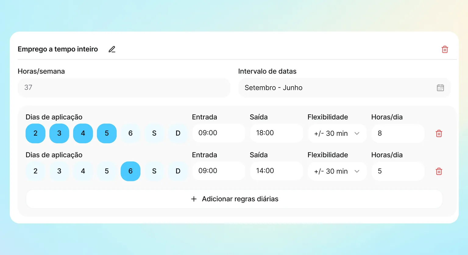 Horário de trabalho: configura o horário da tua equipa no Kinmu