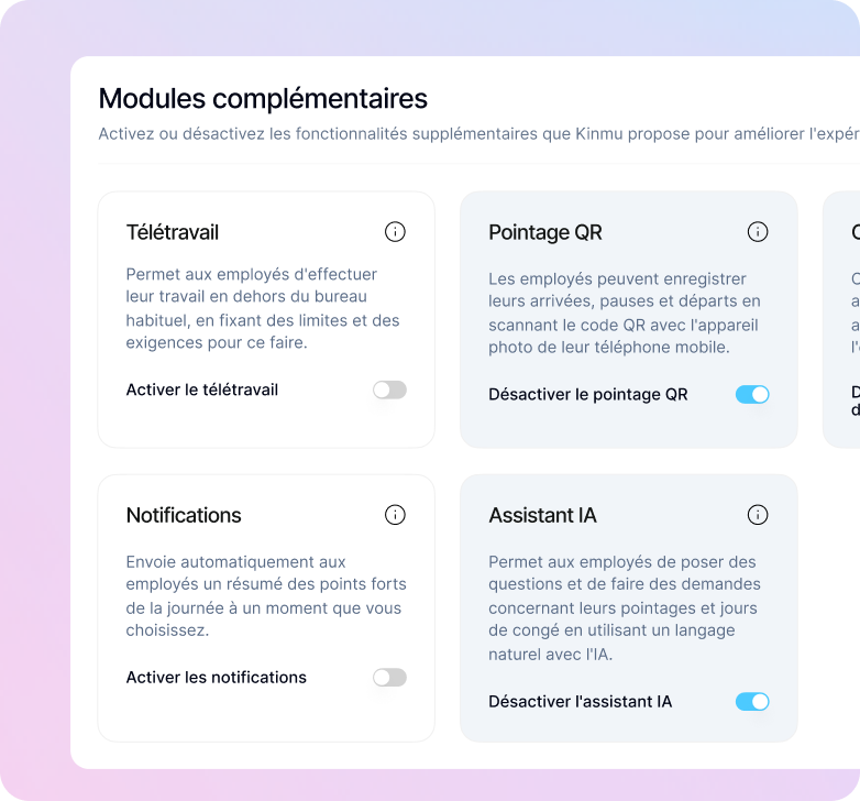 Add-ons : activez uniquement ce dont vous avez besoin
