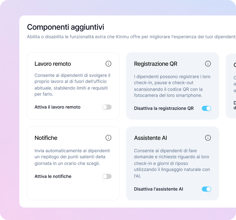 Add-on: attiva solo ciò che ti serve