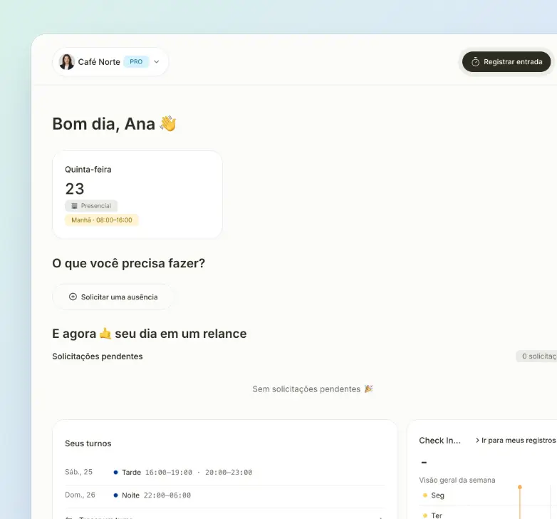 Saiba quando é a sua vez de trabalhar