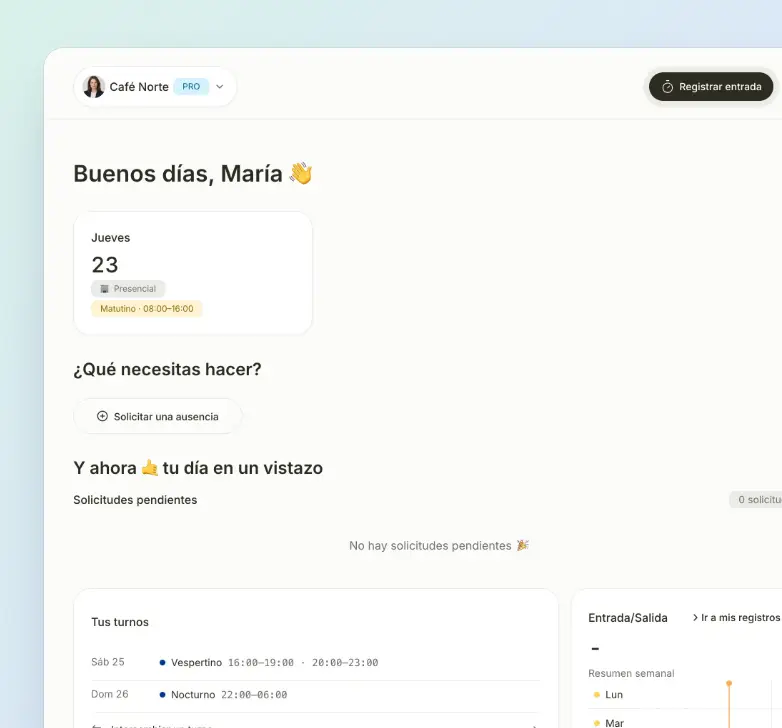 Consulta cuándo te toca trabajar