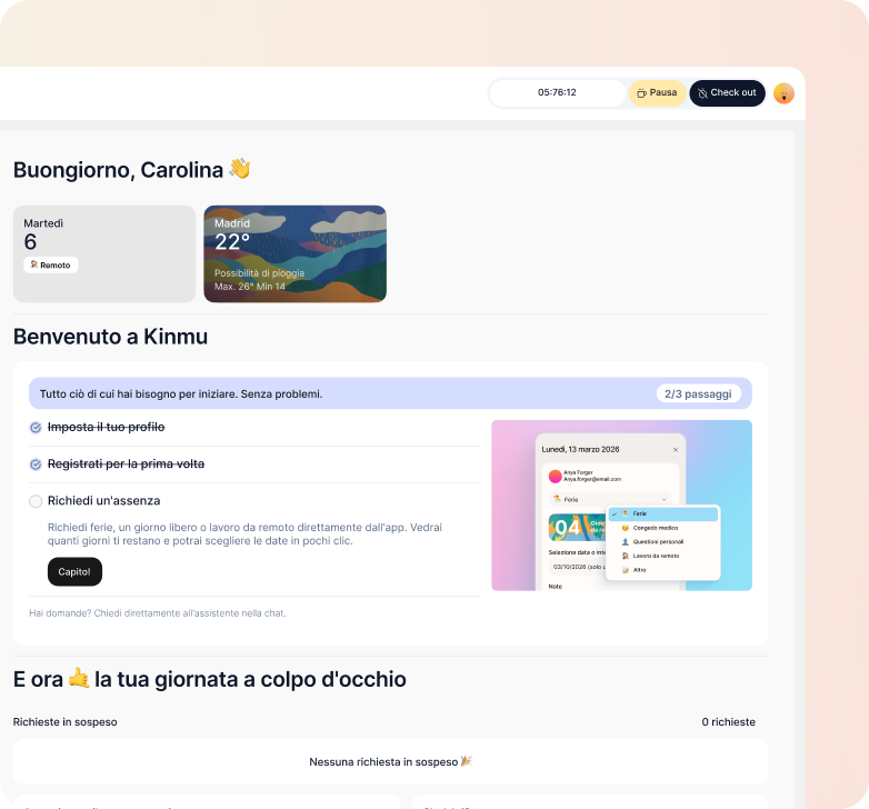 Nuovo onboarding per iniziare più velocemente